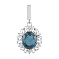 Ciondolo in argento con Cianite Blu Foglia di Tè