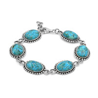 Bracciale in argento con Turchese Kingman Mohave Blu (Art of Nature)