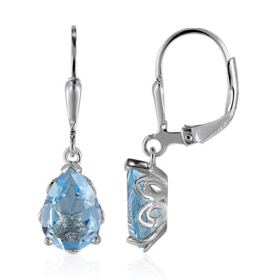 Orecchini in argento con Topazio Blu Cielo