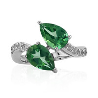 Anello in argento con Topazio Verde Farfalla