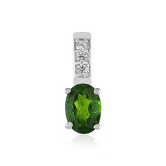 Ciondolo in argento con Diopside Russo