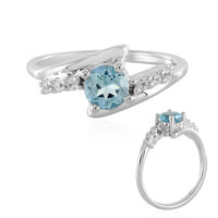 Anello in argento con Topazio Blu Cielo