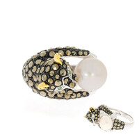 Anello in argento con Perla di Acqua Dolce