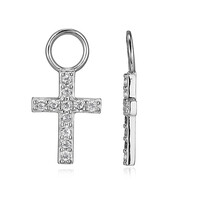 Coppia di ciondoli in argento con Topazio Bianco
