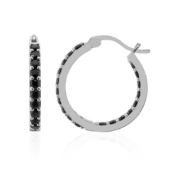 Orecchini in argento con Spinello Nero