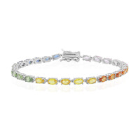 Bracciale in argento con Zaffiro Rosa