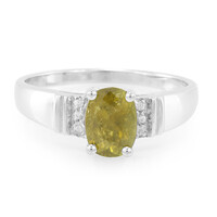 Anello placcato in platino con Tormalina Cuprian
