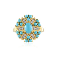 Anello in argento con Turchese Sleeping Beauty (Faszination Türkis)