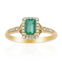 Anello in oro con Smeraldo Zambia AAA