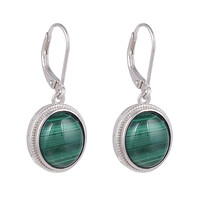 Orecchini in argento con Malachite