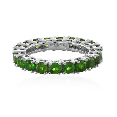Anello in argento con Diopside Russo
