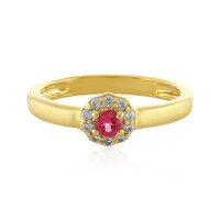 Anello in argento con Spinello Rosa