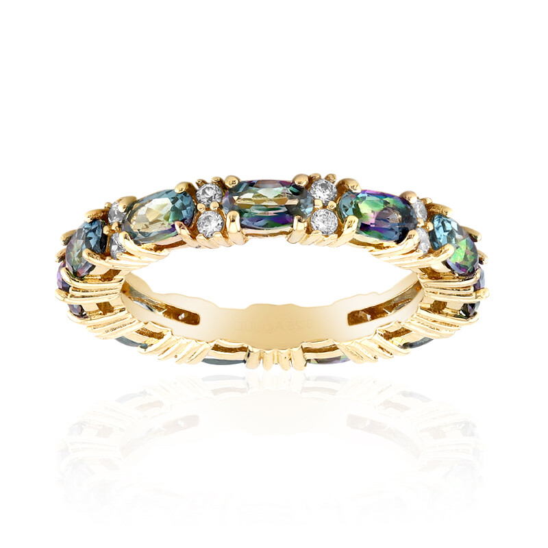 Collana in argento con Quarzo Mistico Blu-9189EX | Gioielli
