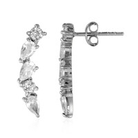 Orecchini in argento con Topazio Bianco