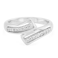 Anello da uomo in argento con Zaffiro Bianco