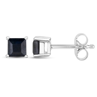 Orecchini in argento con Zaffiro Nero