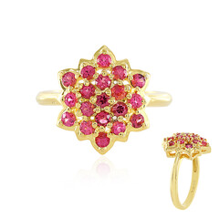 Anello in argento con Spinello Rosa