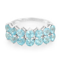 Anello in argento con Apatite Blu