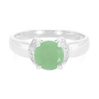 Anello da uomo in argento con Calcedonio Verde
