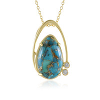 Collana in argento con Turchese Ramato Blu Mohave (Faszination Türkis)