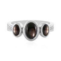 Anello in argento con Zaffiro Stellato Nero