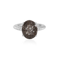 Anello in argento con Quarzo Rutilato Nero