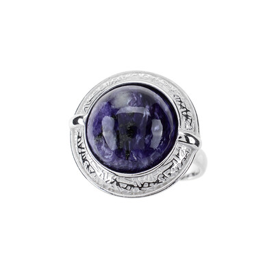 Anello in argento con Charoite (dagen)