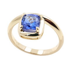 Anello in oro con Tanzanite AAA (de Melo)