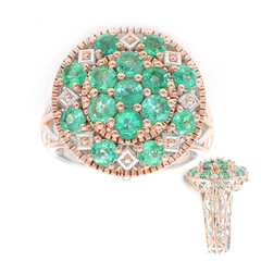 Anello in argento con Smeraldo Zambia (Gems en Vogue)