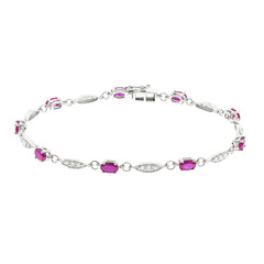 Bracciale in oro con Rubino Mozambico AAA (CIRARI)