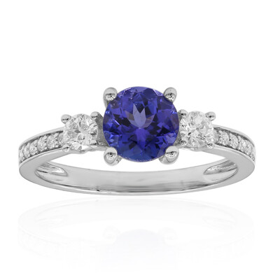 Anello in platino con Tanzanite AAA