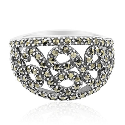 Anello in argento con Marcassite