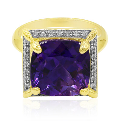 Anello in oro con Ametista Uruguay