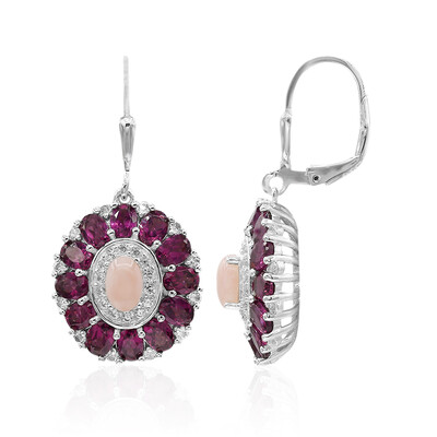 Orecchini in argento con Opale Rosa