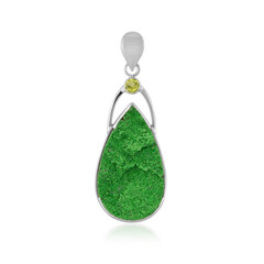 Ciondolo in argento con Uvarovite