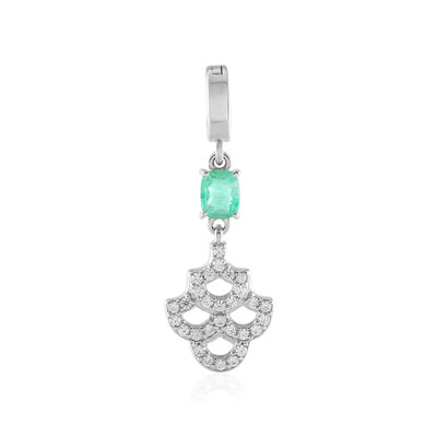 Ciondolo in argento con Smeraldo Colombiano