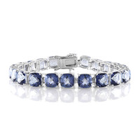 Bracciale in argento con Quarzo Mistico Blu