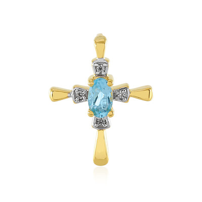 Ciondolo in argento con Topazio Blu Svizzero