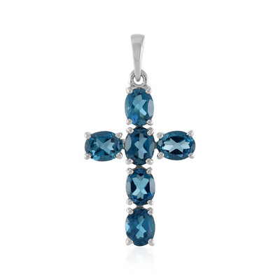 Ciondolo in argento con Topazio Blu Londra