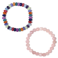 Bracciale con Quarzo Rosa