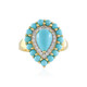 Anello in argento con Turchese Sleeping Beauty (Faszination Türkis)