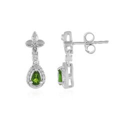 Orecchini in argento con Diopside Russo