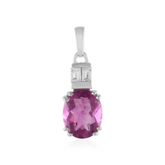 Ciondolo in argento con Fluorite Rosa