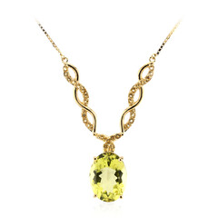 Collana in argento con Citrino Limone