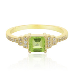 Anello in oro con Peridoto Kashmir