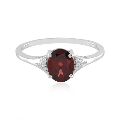 Anello in argento con Granato Mozambico