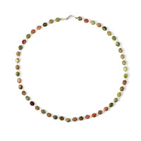 Collana in argento con Unakite