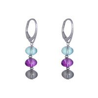 Orecchini in argento con Fluorite