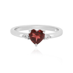 Anello in argento con Granato Mozambico