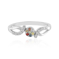Anello in argento con Zaffiro Fancy